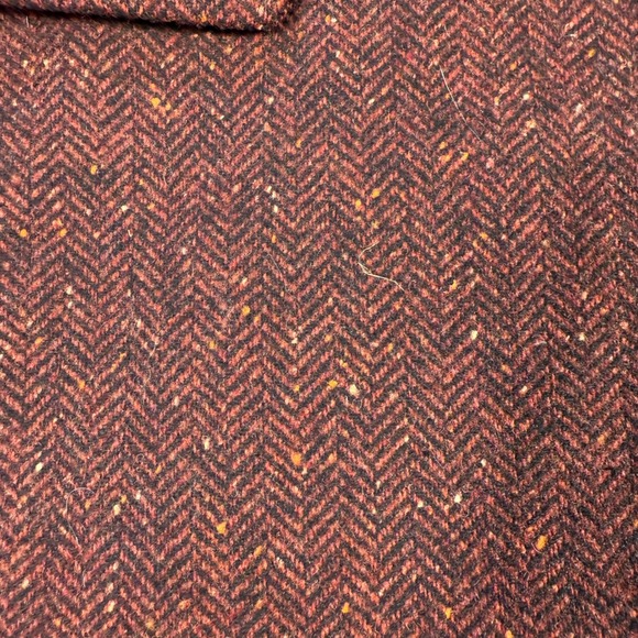 Banana Republic Petite 0 Blazer Rust Herringbone Wool Blend Tailored Academia - Picture 8 of 15